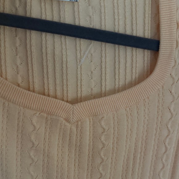 Free People Peach Long Sleeve Bodysuit with embroidery on sleeves - Picture 11 of 16